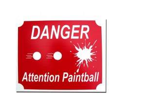 Pannel Danger Attention Paintball